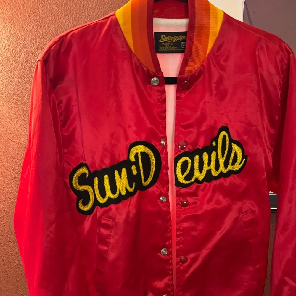 VTG Swingsters Sun Devils Red Satin Jacket - Picture 2 of 8